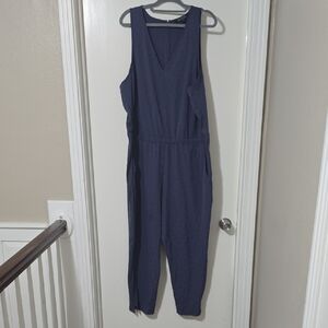 Athleta Blue Sleeveless Jumpsuit